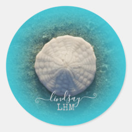 Maine Beach Ocean Sand Dollar Runder Aufkleber