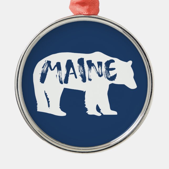 Maine Bear Ornament Aus Metall (Vorne)