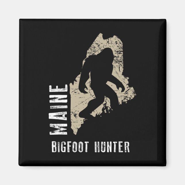 Maine Bigfoot Hunter Magnet (Vorne)