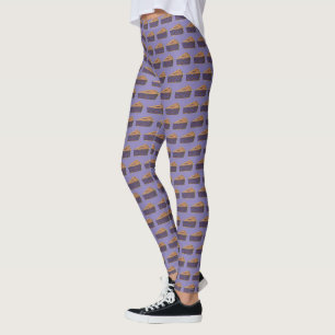 Maine Blueberry Pie Slice Piece Feinschmecker Blau Leggings