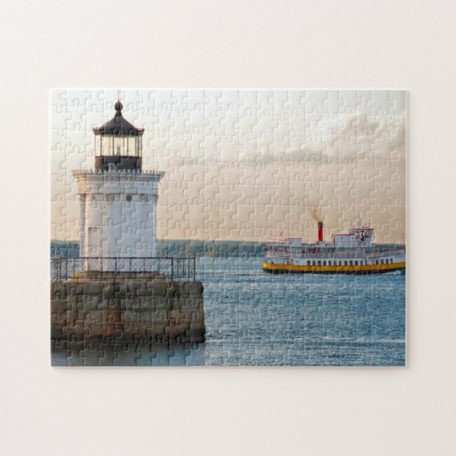 Maine Breakwater Portland. Puzzle (Horizontal)