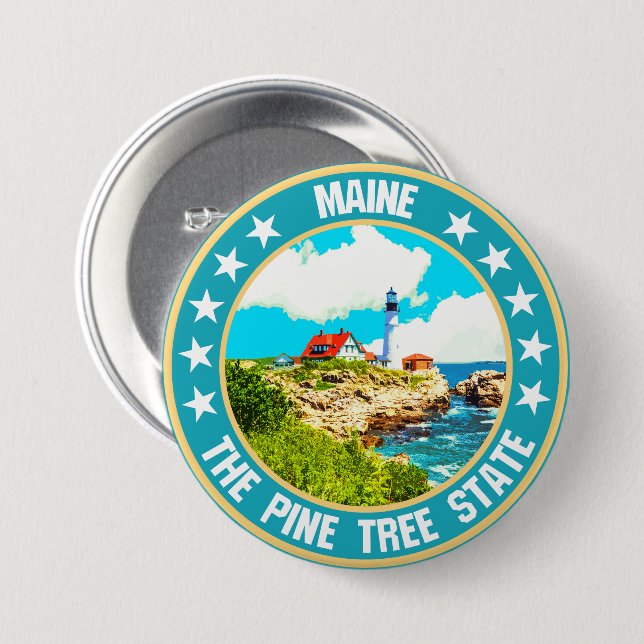 Maine Button (Vorne & Hinten)