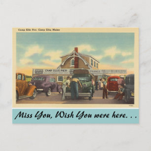 Maine, Camp Ellis Pier Postkarte