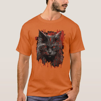 Maine Cat Horror Geschenk T-Shirt