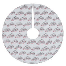 Maine Chickadee Bird Winter Weihnachtsschnee Polyester Weihnachtsbaumdecke