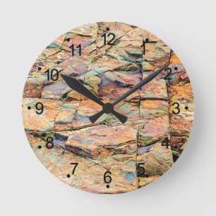 Maine Coast Rocks Round Clock Runde Wanduhr