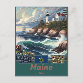 Maine Coastal Surreal Beauty Postkarte