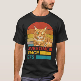 Maine Coon 1975 Birthday Funny Vintage Cat Retro S T-Shirt