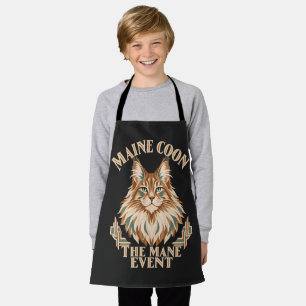 Maine Coon Art Deco Katze in warmen Erdtönen Schürze