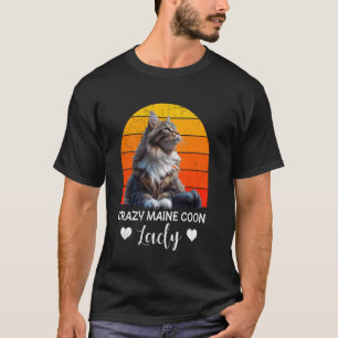 Maine Coon Besitzerin VERRÜCKTE MAINE COON LADY Ka T-Shirt