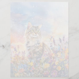 Maine Coon Cat - 8,5" x 11" Stationierblech