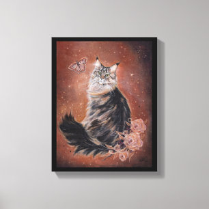 Maine Coon Cat Art von Renee Lavoie Leinwanddruck