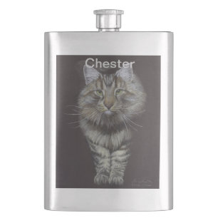 Maine Coon Cat Flachmann