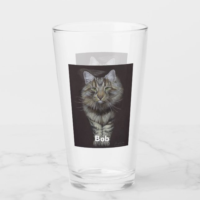 Maine Coon Cat Glas (Vorderseite)