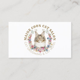 Maine Coon Cat Grooming Salon Pet Wellness-Center Visitenkarte