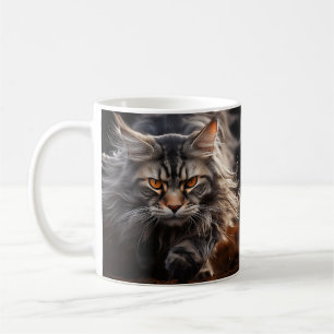 Maine Coon Cat Jagd Kaffeetasse