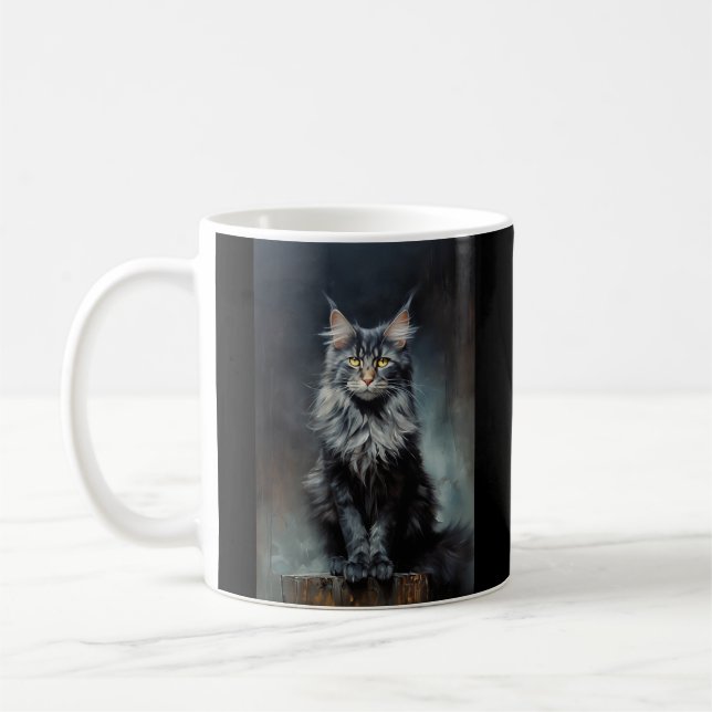 Maine Coon cat Kaffeetasse (Links)