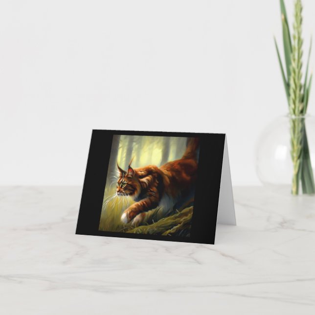 Maine Coon Cat Karte (Vorderseite)