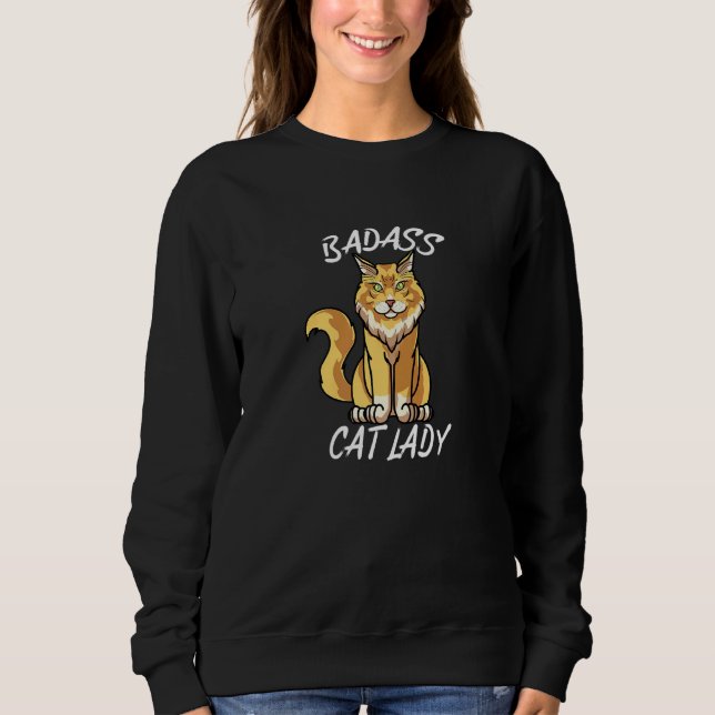 Maine Coon Cat Lady Cat Mama Sweatshirt (Vorderseite)