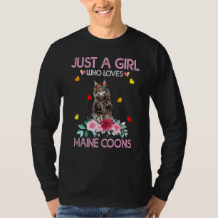 Maine Coon Cat Lover Just A Girl Who Lieben Maine T-Shirt