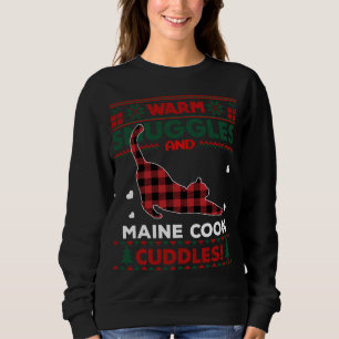 Maine Coon Cat Lover Niedlich Cat Xmas Weihnachten Sweatshirt