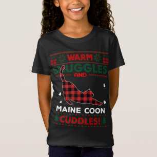 Maine Coon Cat Lover Niedlich Cat Xmas Weihnachten T-Shirt