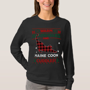 Maine Coon Cat Lover Niedlich Cat Xmas Weihnachten T-Shirt