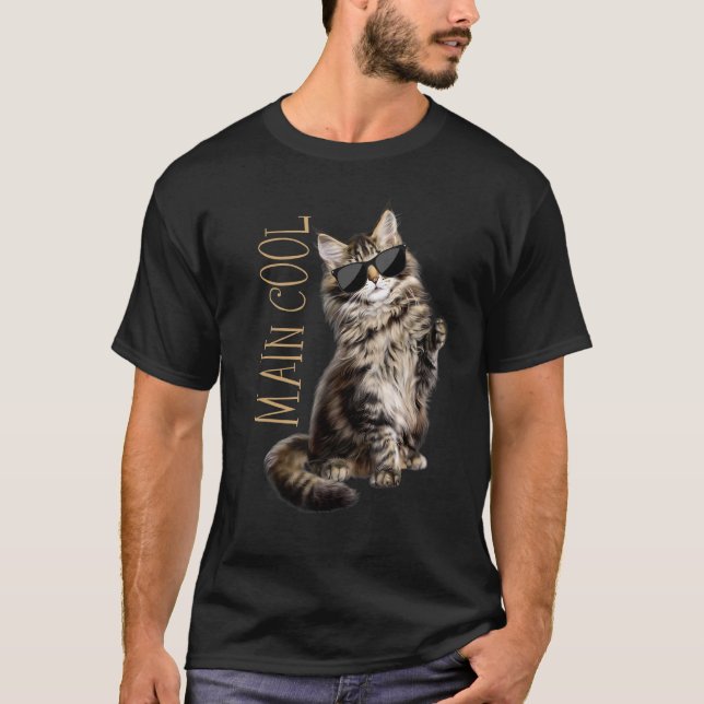 Maine Coon Cat Main Cool T-Shirt (Vorderseite)