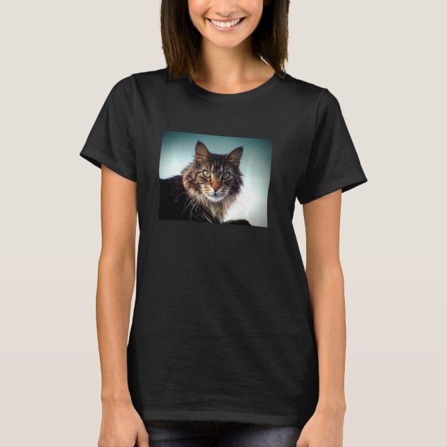 Maine Coon Cat Mainecoon Cat Maine Coon Foto Niedl T-Shirt (Vorderseite)