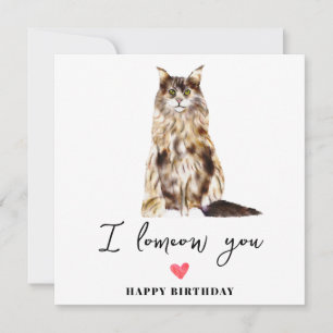 Maine Coon Cat Mum Puppy Pets Geburtstag Karte