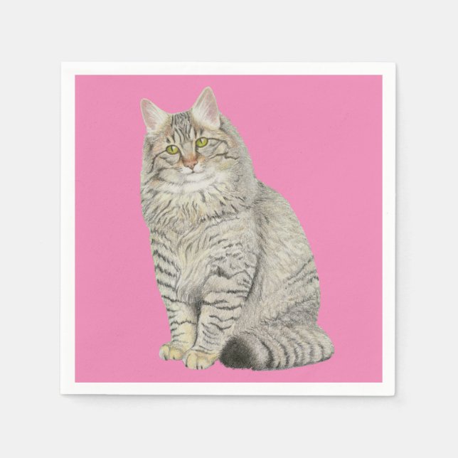 Maine Coon Cat Napkins Serviette (Vorderseite)