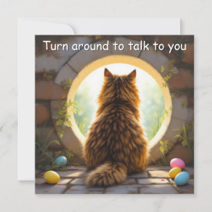 Maine Coon cat - Osterferienkarte Feiertagskarte