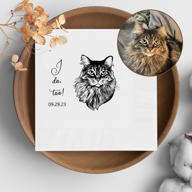 Maine Coon Cat Personalisiert tue ich auch Serviette (Von Creator hochgeladen)