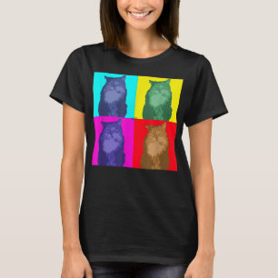 Maine Coon Cat Pop Art T - Shirt