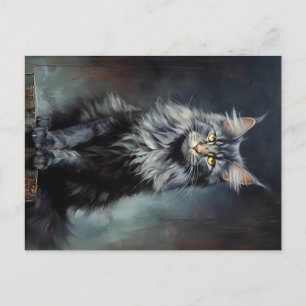 Maine Coon cat Postkarte