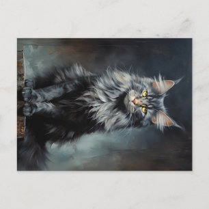 Maine Coon cat Postkarte