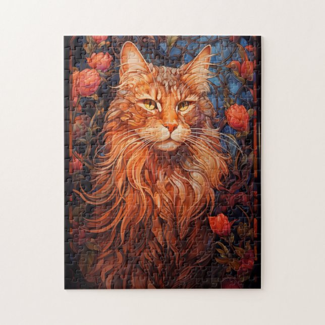 Maine Coon cat Puzzle (Vertikal)
