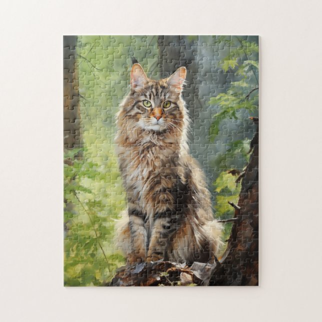 Maine Coon cat Puzzle (Vertikal)