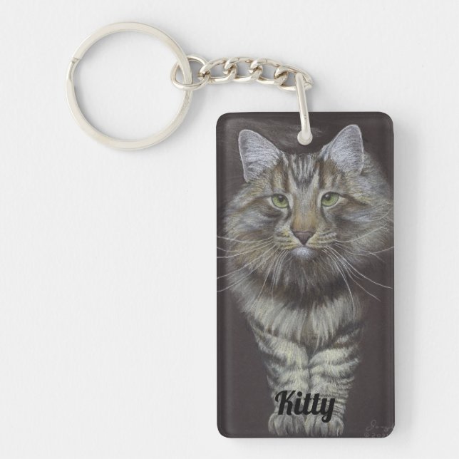 Maine Coon Cat Schlüsselanhänger (Vorderseite)