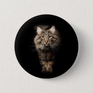 Maine Coon Cat schwarz Button