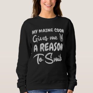 Maine Coon Cat Smile Sweatshirt