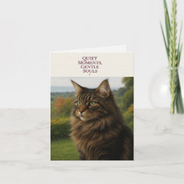 Maine Coon Cat Sympathy Card | Quiet Moments Feiertagskarte