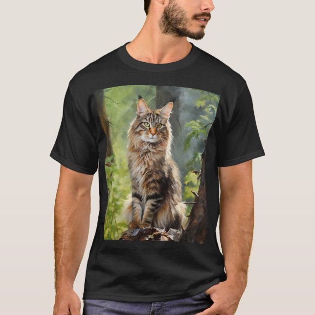 Maine Coon cat T-Shirt (Vorderseite)
