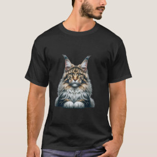 Maine Coon Cat Tee - Einzigartiges Künstlerisches