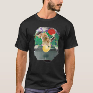 Maine Coon Cat Tischtennis Ping Pong Prem T-Shirt