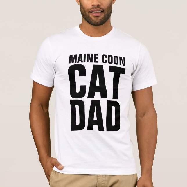 MAINE COON CAT VATER T - SHIRT (Vorderseite)