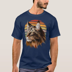 Maine Coon Cat Vintag Retro T-Shirt