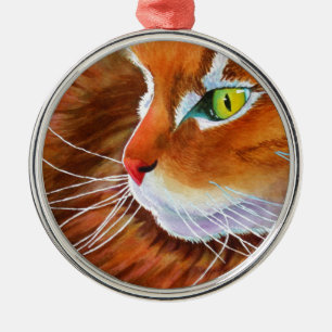 Maine Coon Cat Whiskers Ornament Aus Metall