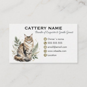 Maine Coon Cattery Individuelle Visitenkarte
