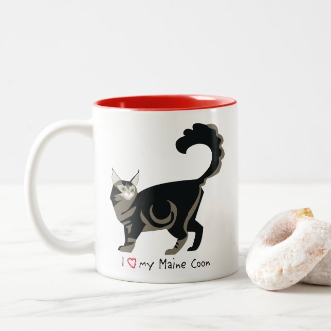 Maine Coon Coffee Tasse (Mit Donut)